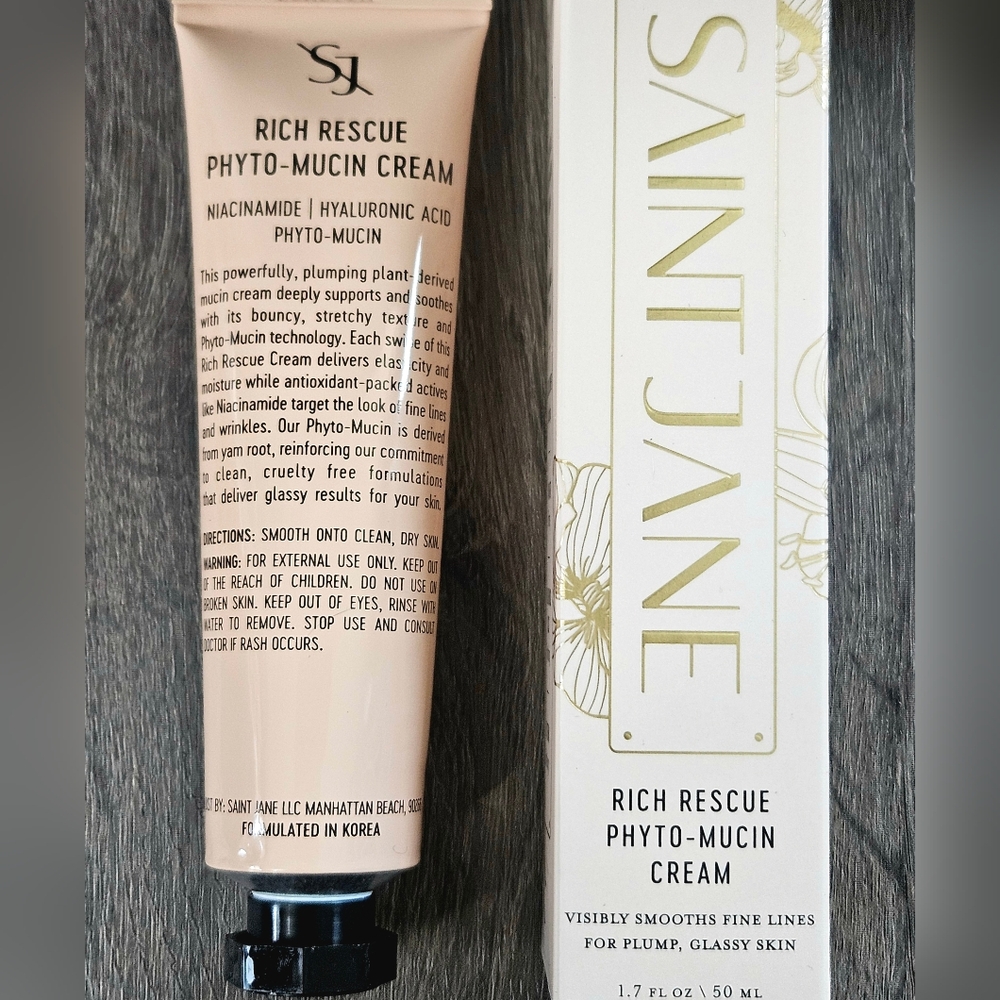 SAINT JANE Rich Rescue Phyto-Mucin Cream Vegan Snail W Niacinamide 1.7oz NEW - Picture 16 of 16